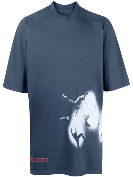 Rick Owens DRKSHDW футболка оверсайз с графичным принтом