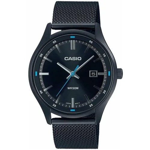 Наручные часы CASIO Collection MTP-E710MB-1A, черный, синий