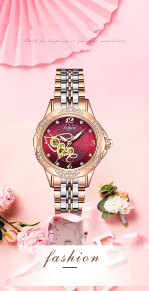 Новинка 2022, высококачественные роскошные женские часы с автоматическим механическим механизмом, наручные часы, водонепроницаемые часы для...
