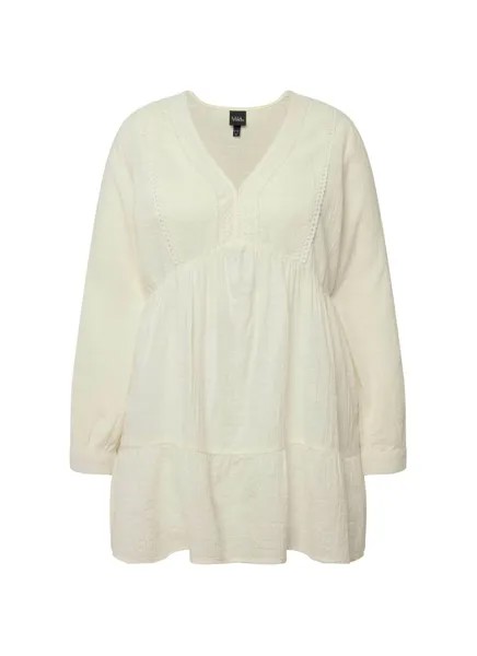 Туника TEXTURED DETAIL LONG SLEEVE Ulla Popken, белый