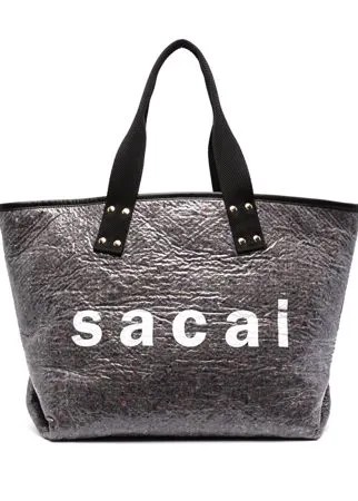 Sacai сумка-тоут с логотипом