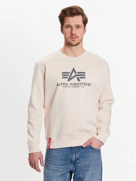 Толстовка обычного кроя Alpha Industries, экрю