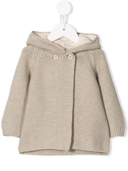 Stella McCartney Kids трикотажное пальто с капюшоном