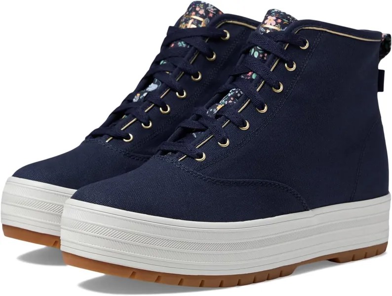 Кроссовки Keds Keds X Rifle Paper The Platform Mid Bramble Fields, темно-синий