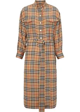 Burberry платье-рубашка в клетку Vintage Сheck