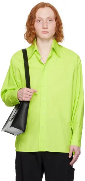 Зеленая рубашка на пуговицах Mm6 Maison Margiela