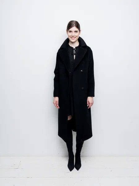 Пальто женское Aylin Stories AS55m1 черное 42 RU