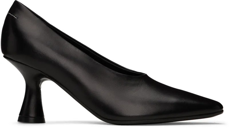 Черные туфли на каблуке с 6 марками MM6 Maison Margiela