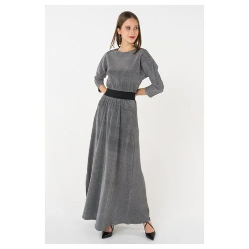 Платье Fashion.Love.Story 17NY1173SL женское Цвет Серебряный Однотонный р-р 44