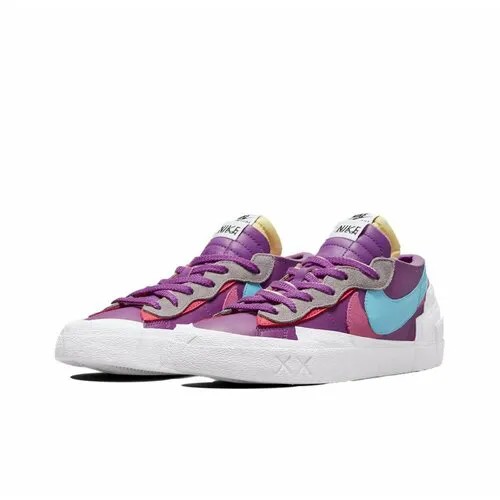 Кроссовки NIKE Blazer Low, размер 40 EU, синий, желтый