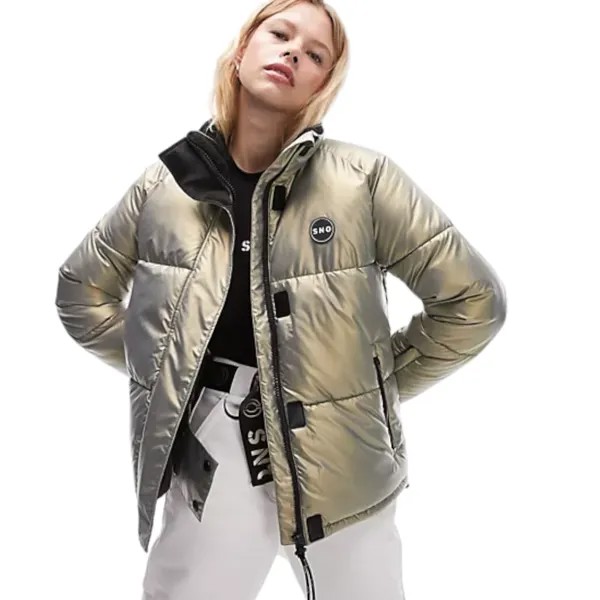 Пуховик Topshop Sno High Shine Ski, золотой