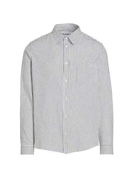 Полосатая классическая тканая рубашка Frame, цвет stripe