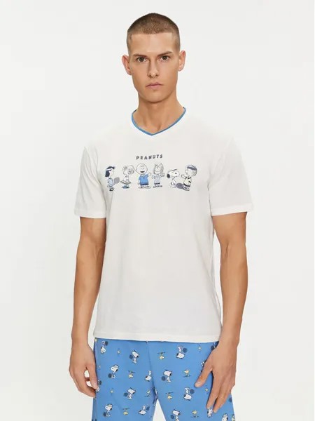 Пижамная футболка стандартного кроя United Colors Of Benetton, экрю