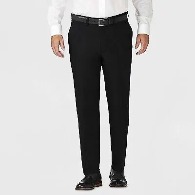 Брюки мужские Haggar H26 Tailored Fit Premium Stretch Suit Pants - черные 32x32