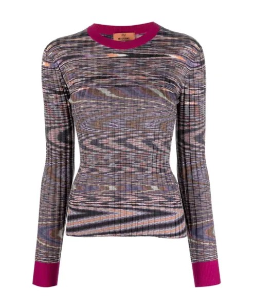 Кашемировый свитер с абстрактным узором Missoni, оранжевый