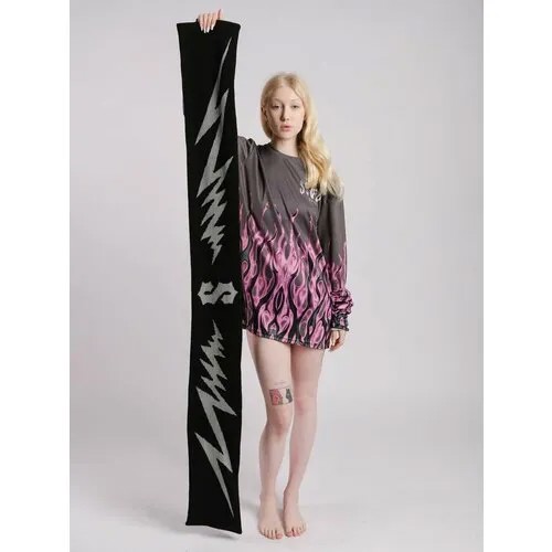 Шарф SEVERCLOTHING,165, черный/серый