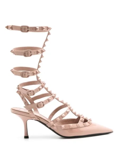 Valentino Garavani туфли Rockstud, нейтральный цвет