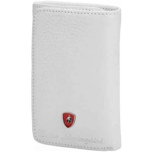 Ключница Tonino Lamborghini Sport Elegance White, 2.1х7 см, натуральная кожа, белый.