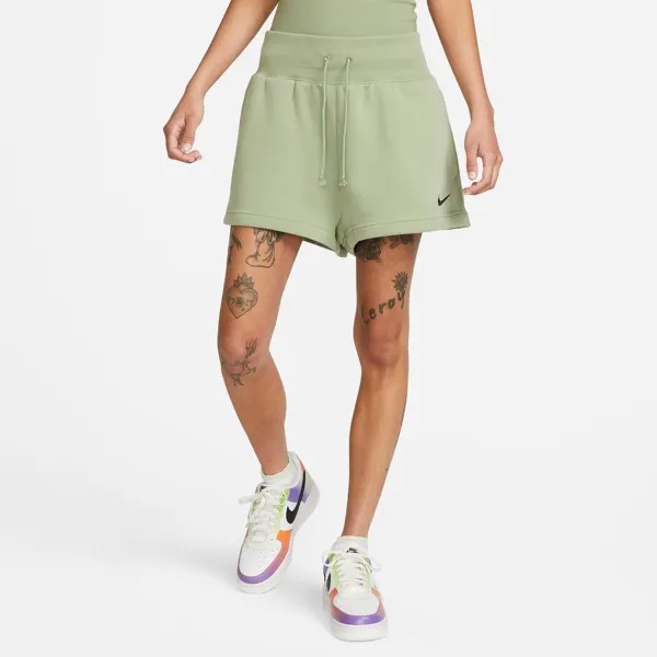 Женские шорты Nike Sportswear из флиса с высокой посадкой Phoenix, зеленый