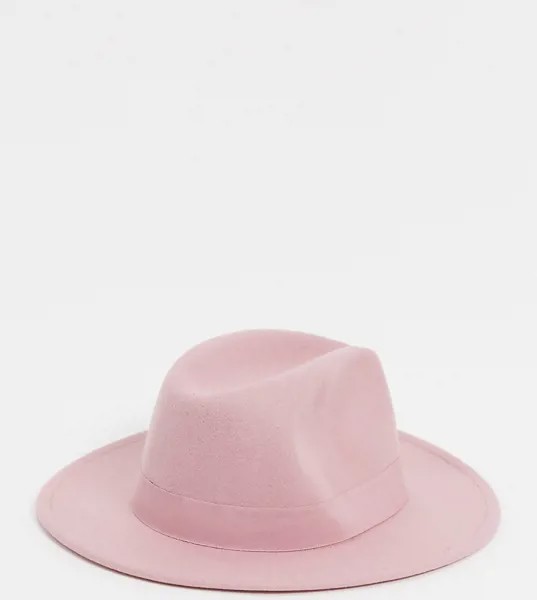 Эксклюзивная розовая шляпа с пряжкой My Accessories London-Розовый