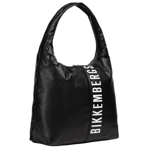 Сумка  хобо BIKKEMBERGS повседневная, внутренний карман, черный
