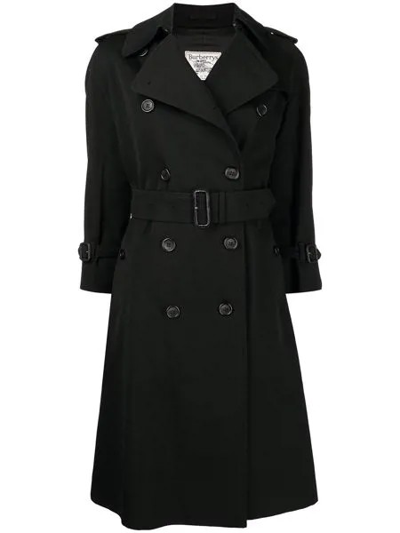Burberry Pre-Owned двубортный тренч 1990-х годов с поясом