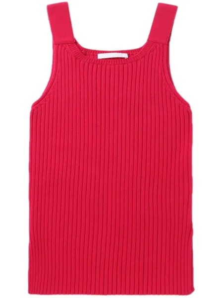 Helmut Lang топ в рубчик, розовый