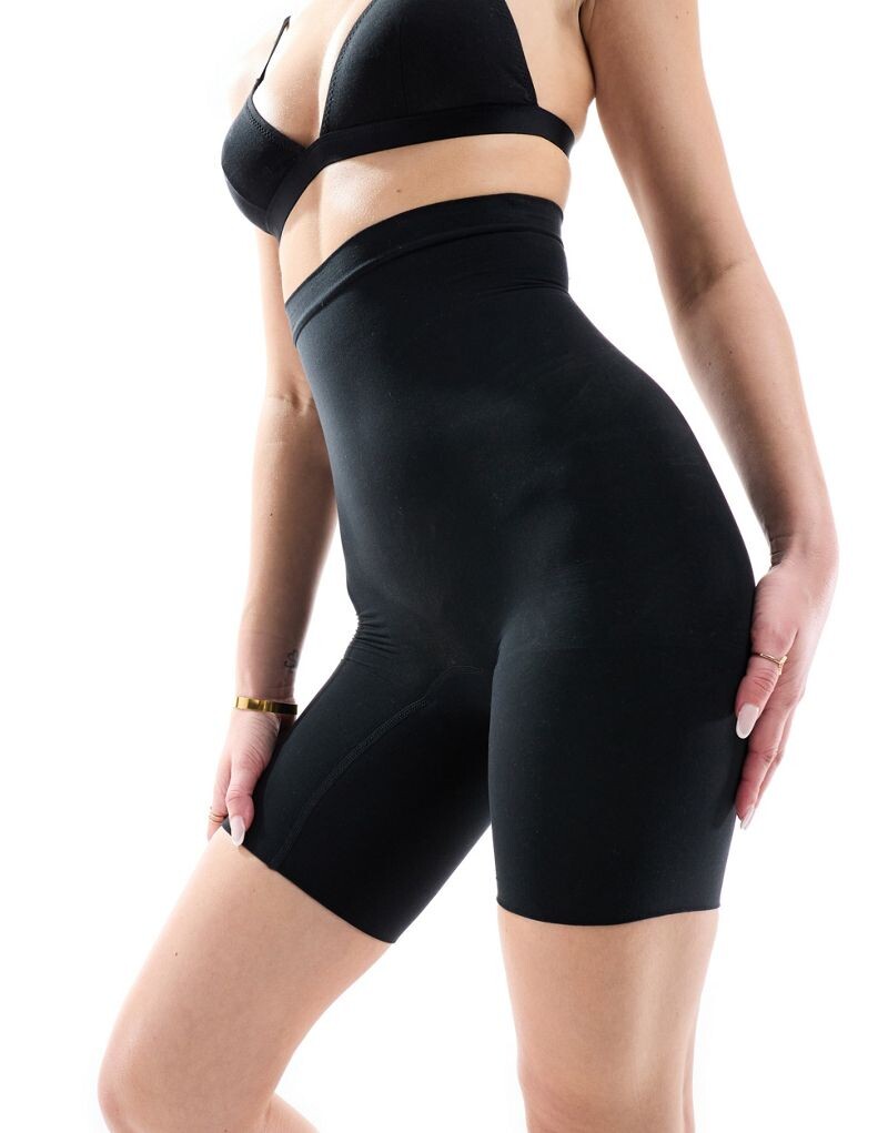 Черные бесшовные шорты с завышенной талией Spanx на каждый день