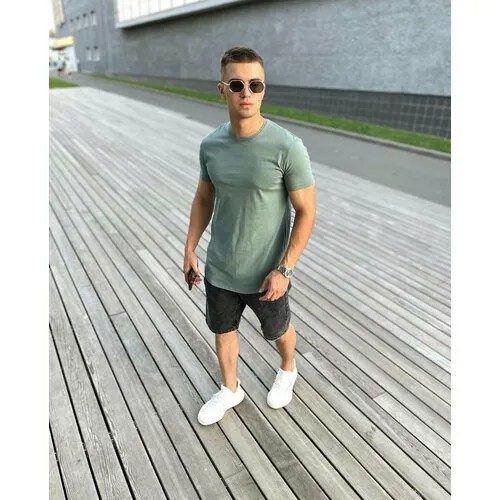 Футболка , вискоза, размер M, зеленый