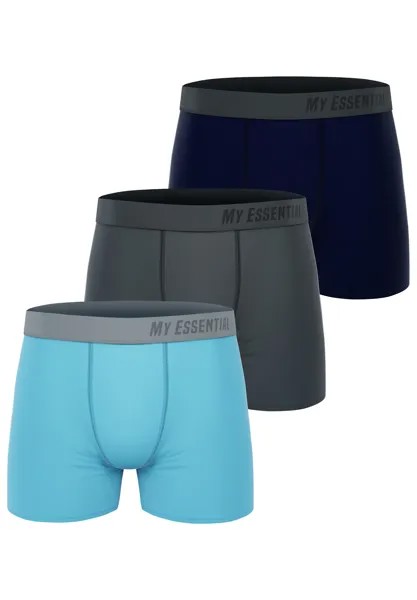 Боксеры Unbekannt Boxershorts My Essential 3 Pack Boxers Cotton Bio, синий