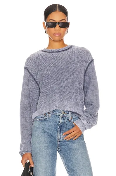 Пуловер Michael Lauren Exon Crop Crew, цвет Dark Navy Burnout