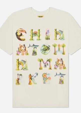 Мужская футболка Chinatown Market Watercolor Sea Creatures, цвет бежевый, размер S