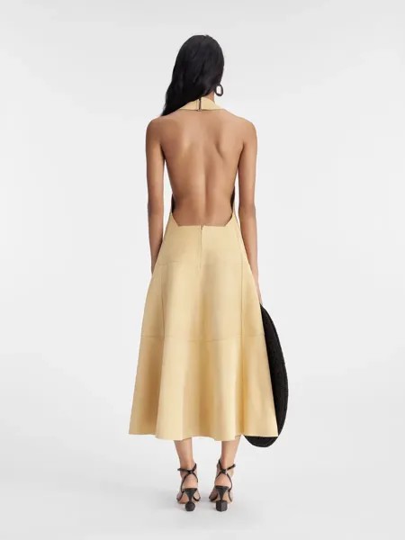 Замшевое платье-бретелька Фавола Jacquemus, бежевый