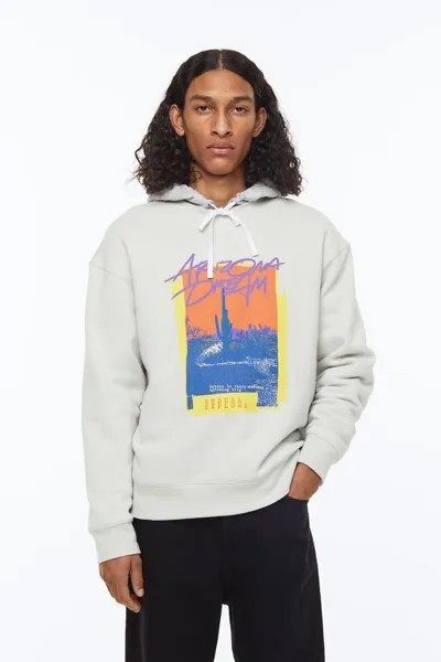 Толстовка свободного кроя H&M, светло-серый/аризона