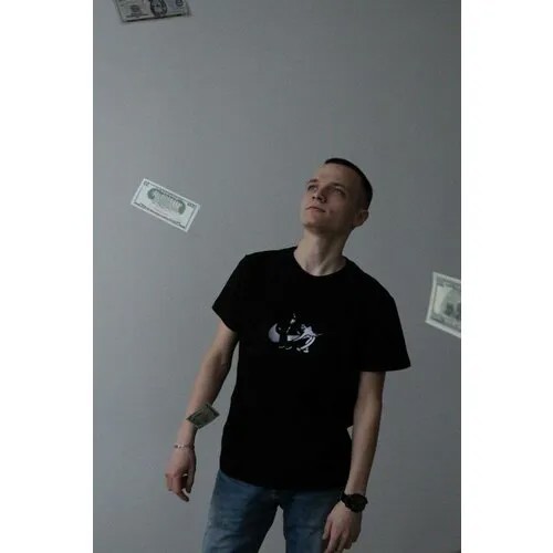Футболка, размер XL, черный