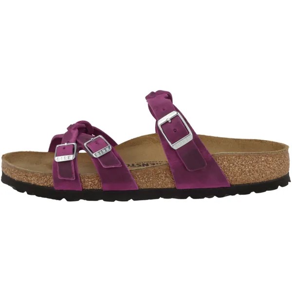 Сандалии Birkenstock Sandale Franca Braided geöltes Naturleder schmal, розовый