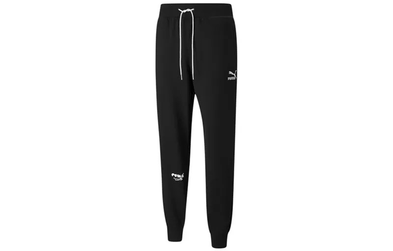 Мужские трикотажные спортивные штаны Puma, цвет Black