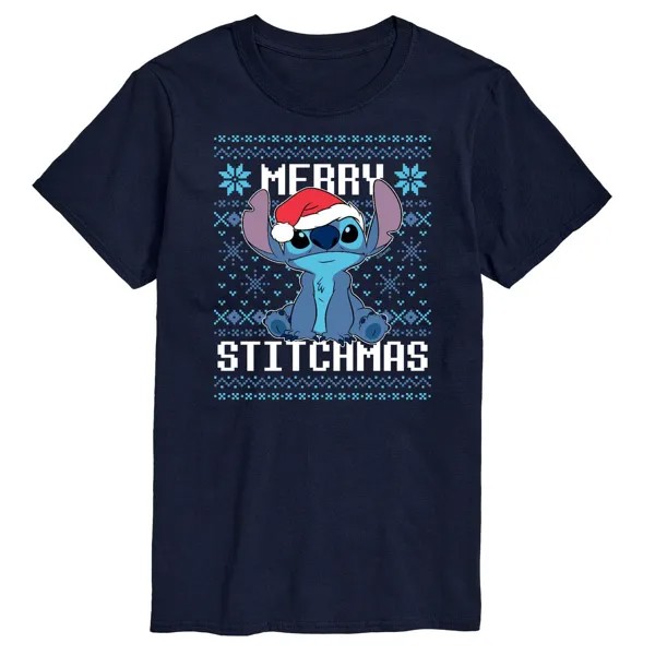 Футболка с рисунком Lilo & Stitch Big & Tall Merry Stitchmas Disney