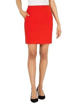 ANNE KLEIN Женская красная короткая юбка-карандаш на молнии 10