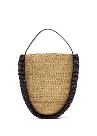 Inès Bressand Akamae N.26 Tall straw shoulder bag