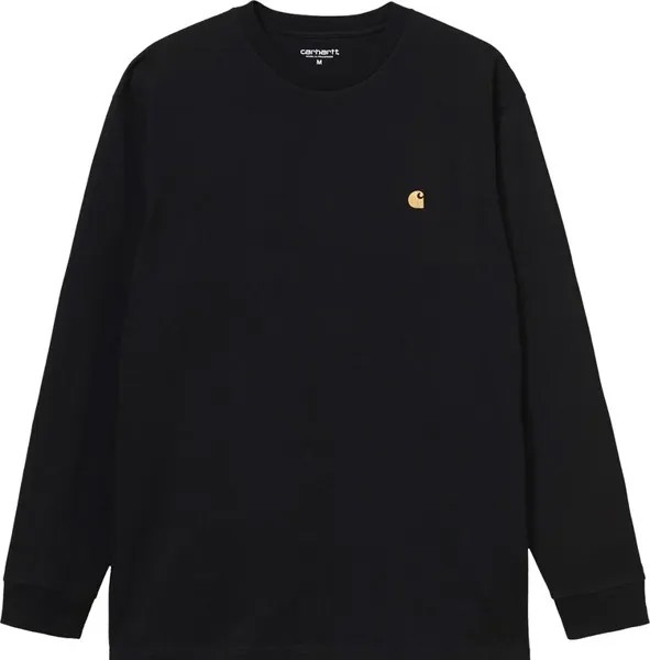 Футболка Carhartt WIP Long-Sleeve Chase T-Shirt 'Black/Gold', разноцветный