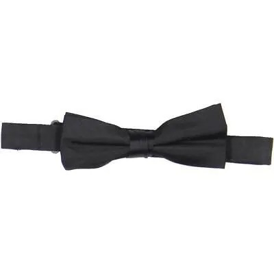 Calvin Klein Мужской черный шелковый однотонный галстук-бабочка для особых случаев O/S BHFO 4852