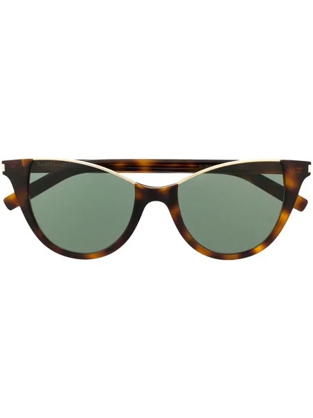 Saint Laurent Eyewear солнцезащитные очки 'кошачий глаз' без оправы