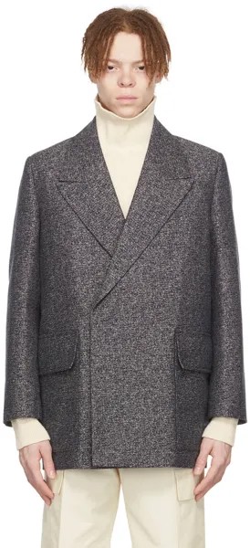 SSENSE Эксклюзивное синее хлопковое пальто Jil Sander