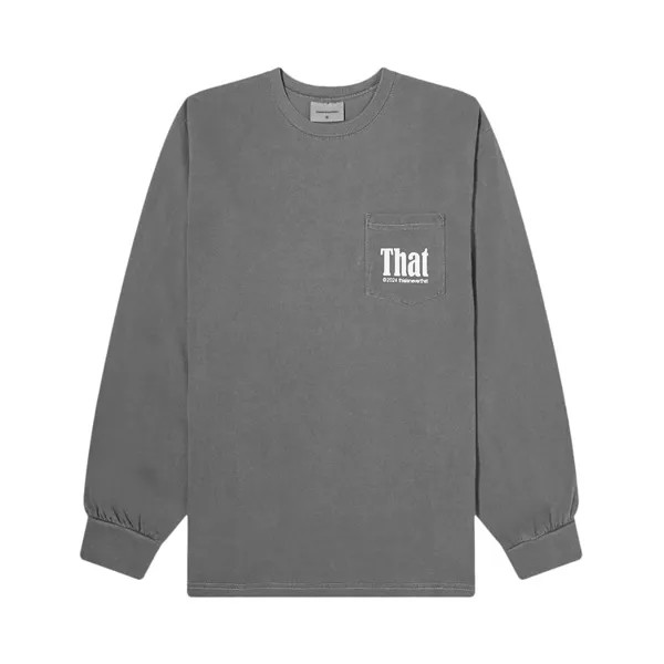 Футболка Thisisneverthat thisisneverthat That Pocket Long-Sleeve Tee, серый