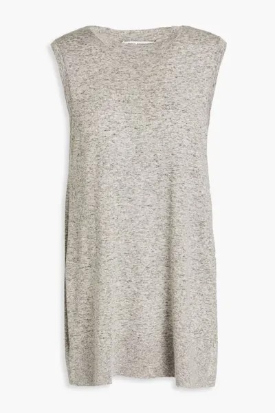 Топ из мелованного хлопка Cotton By Autumn Cashmere, серый