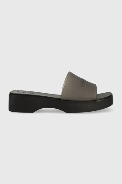 Шлепанцы WEDGE SLIDE - TRANSP Calvin Klein, черный