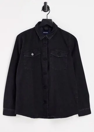 Джинсовая рубашка выбеленного черного цвета Waven-Черный цвет