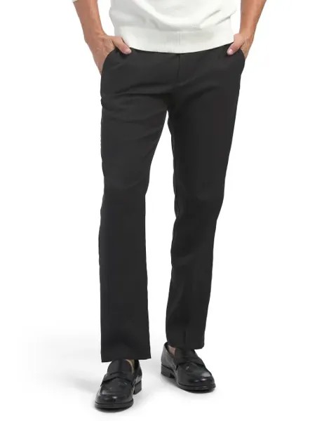 Меланжовые брюки узкого кроя Perry Ellis Portfolio, черный