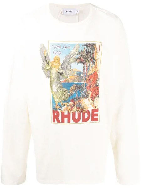 Rhude футболка с логотипом